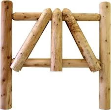 Cedar Full Round Fence Gate, 2-Rail, ...