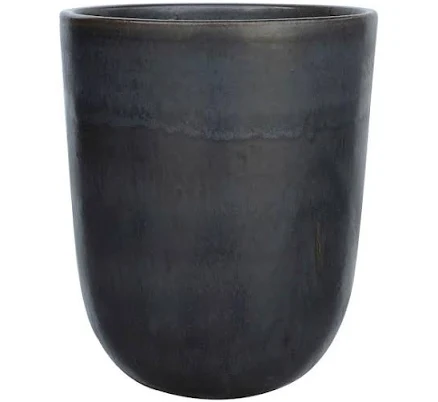 Callie Black Ceramic Tall Outdoor Pla...