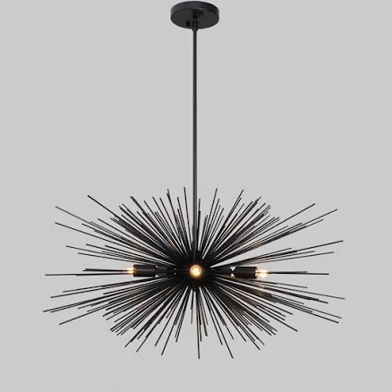 Handmade Mid Century Black Sputnik Br...