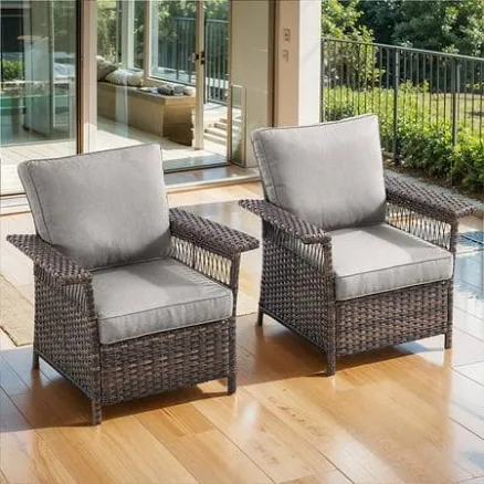 Bellefurn Patio Chairs Set of 2,Wicke...