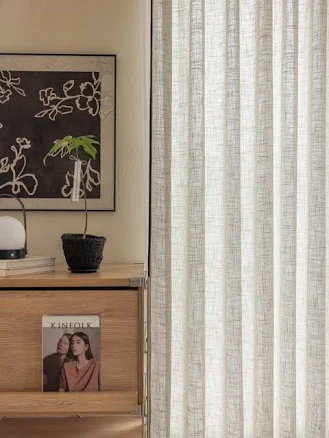 Custom Linen Sheer Curtains Natural L...