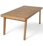 Acacia Wood Outdoor Dining Table with...