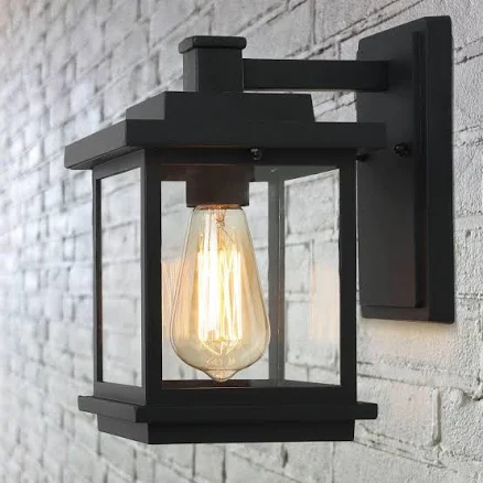 LNC Square 1-Light Outdoor Wall Lante...