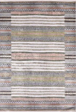 Mima Turkish Kilim Colorful Stripped Rug