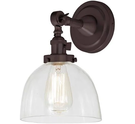 Clear Glass Dome Single Swivel Swing Arm