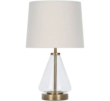 Mainstays Glass Table Lamp with Black...