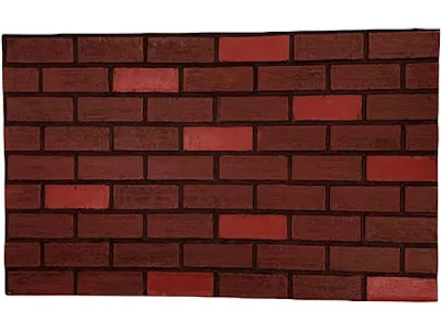 Faux Dark Red Smooth Brick with Gray ...