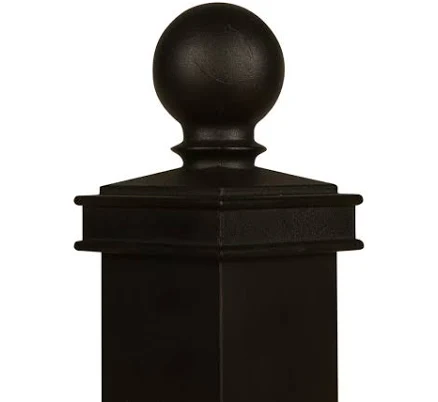 Atlanta Post Caps 2.5 x 2.5 Black Alu...