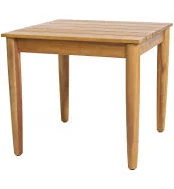 Outdoor Square Side Table with Slatte...