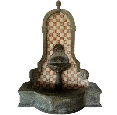 Fluted Stone Wall Fountain