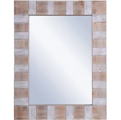 StyleCraft Rectangular Faux Wood Stri...