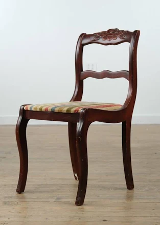 Saber Leg Rose Carved Accent Chair – ...