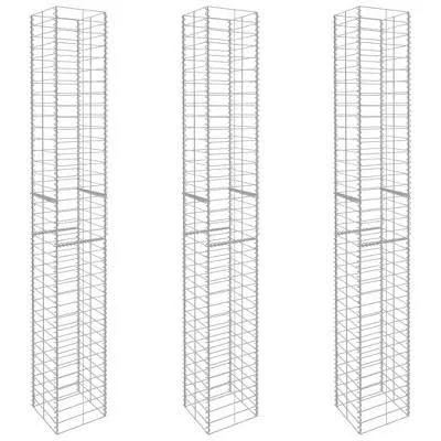 vidaXL Galvanized Steel Gabion Baskets