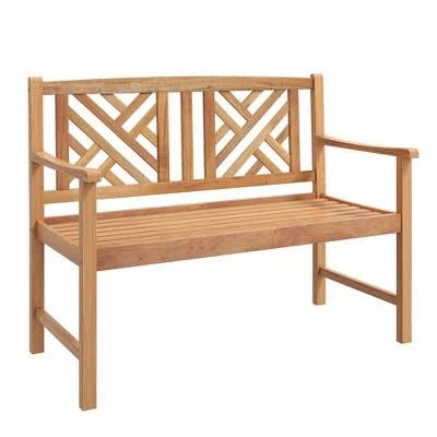 Costway Patio Acacia Wood 2-Person Sl...