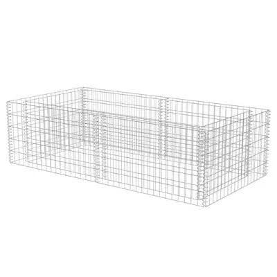 vidaXL Galvanised Steel Gabion Planter