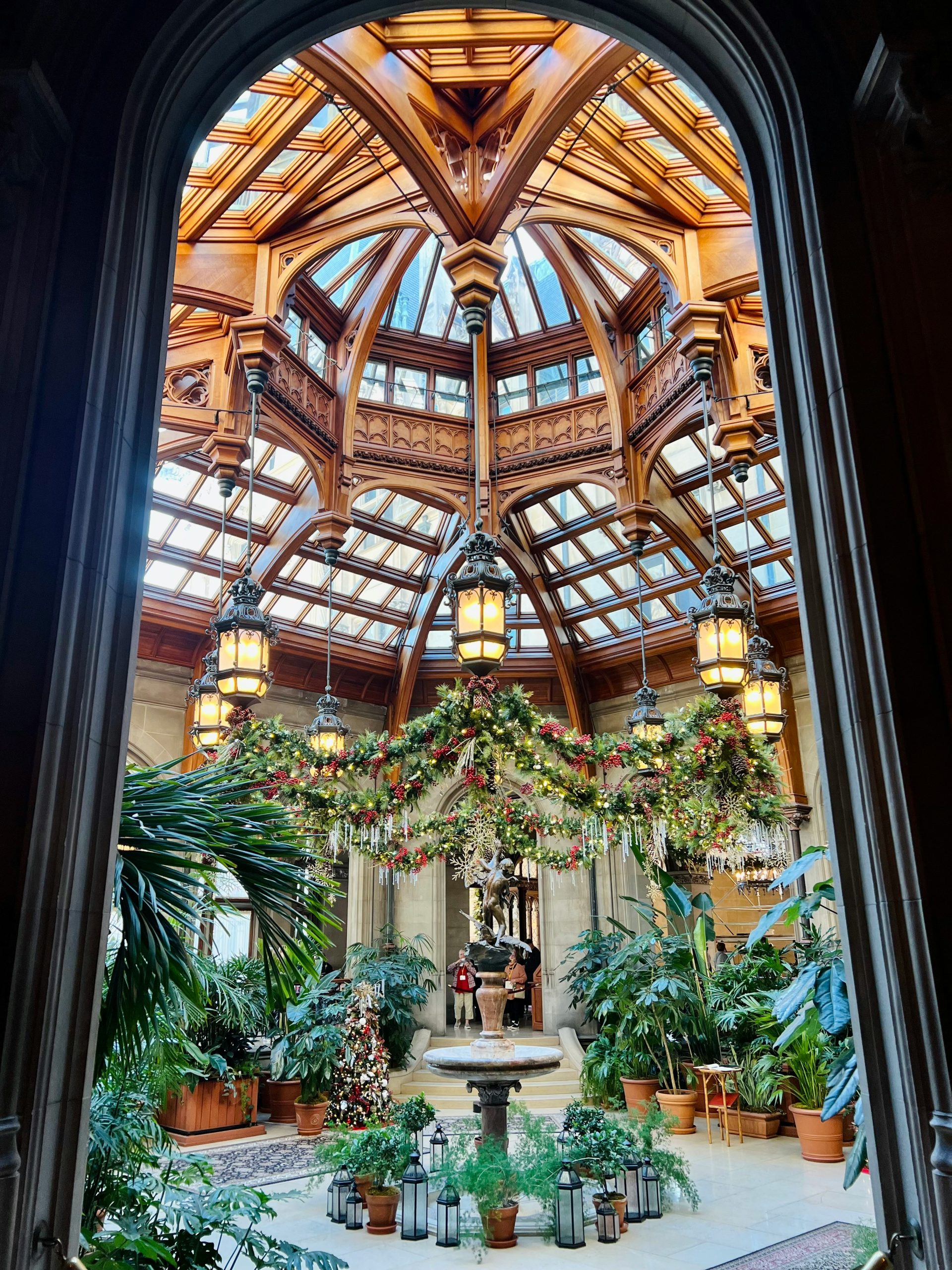 The Winter Garden room at the majestic Biltmore House in Asheville, NC.