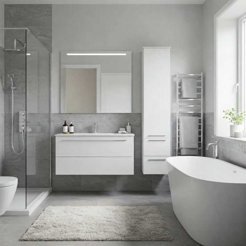 15 Grey and White Bathroom Ideas for Modern Style