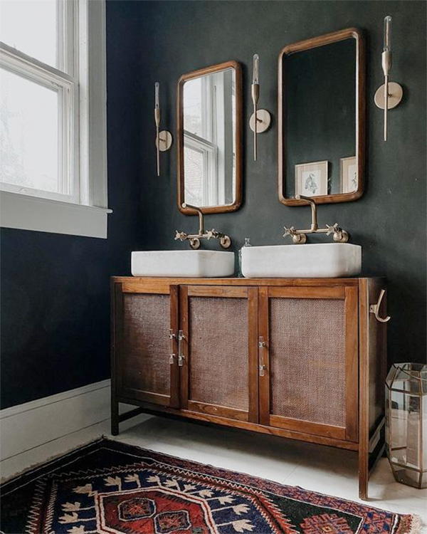 18 Beautiful Dark & Moody Bathrooms • White Oak & Linen Design Co. | Interior Design Services & Blog