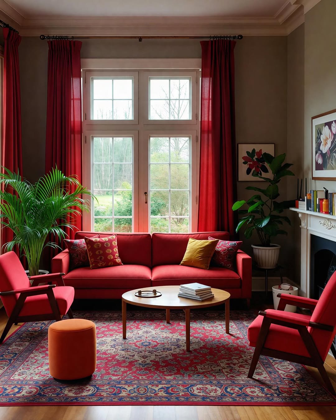 27 Red Living Room Ideas for 2026 That Make Other Living Rooms Look Afraid Of Color