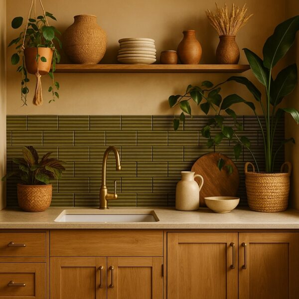 5+ Earthy Boho Kitchen Ideas with Brick Backsplash Colors You've Never Seen