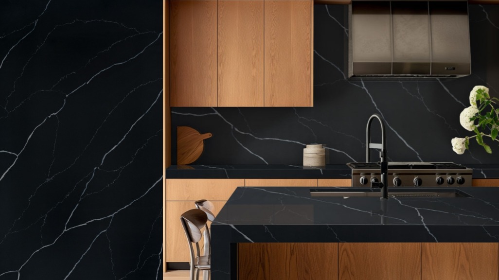 5 Stunning Black Quartz Countertops for Ohio Kitchen Remodel - Distinctive Kitchen