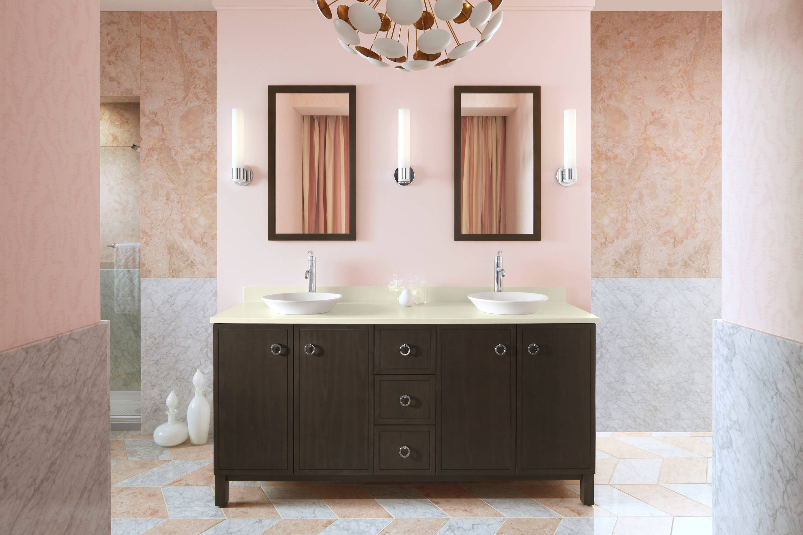 75 Pink Tile Bathroom Ideas You'll Love - May, 2026 | Houzz