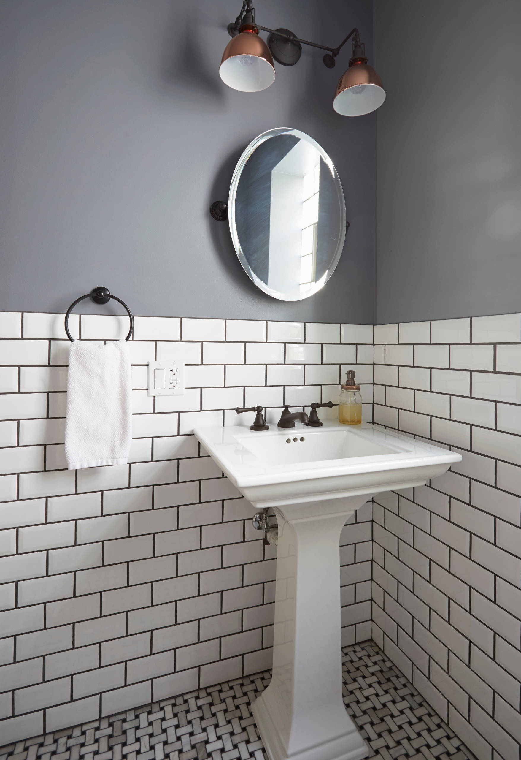 75 Subway Tile Powder Room Ideas You'll Love - April, 2026 | Houzz