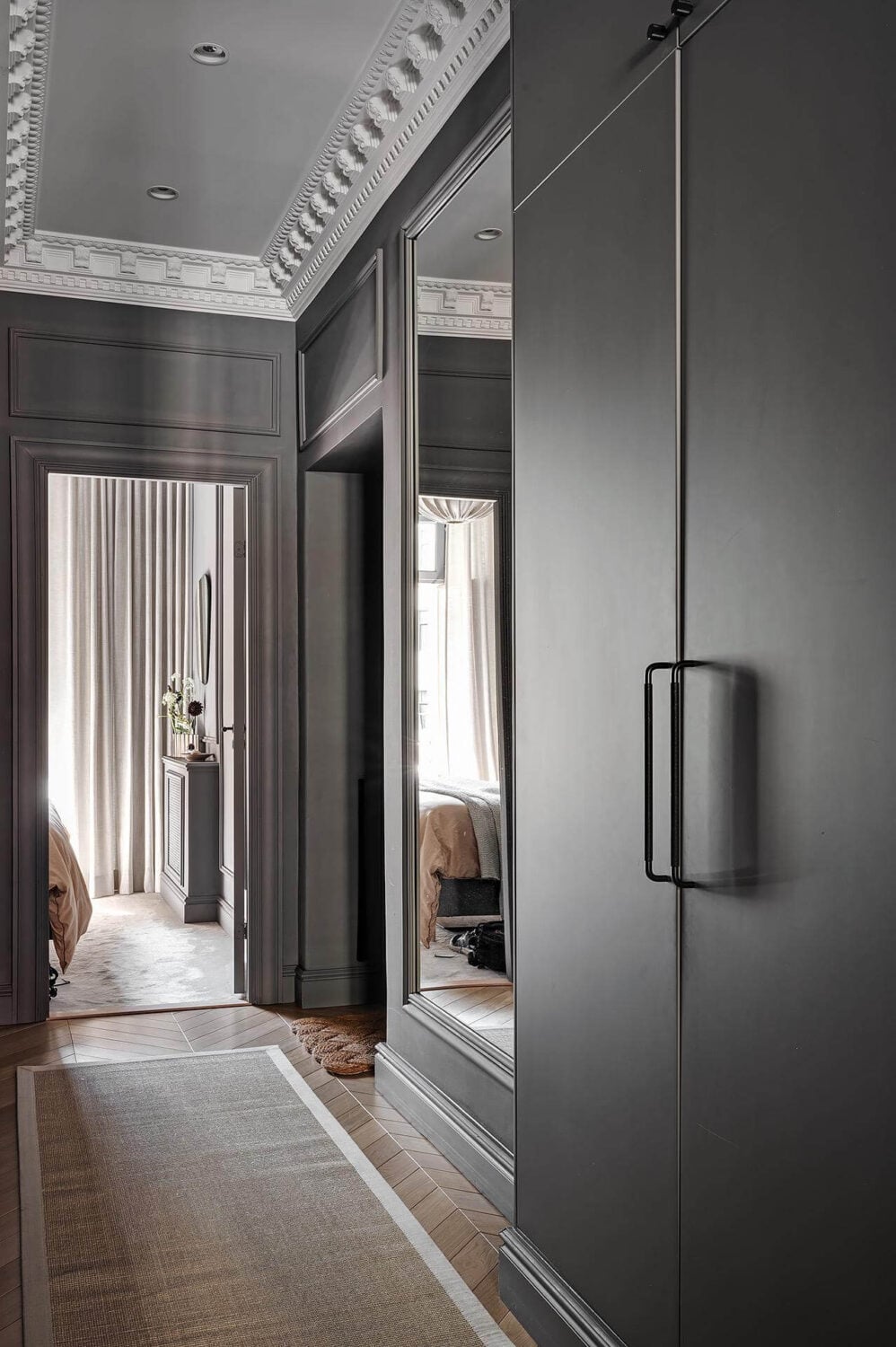 A Luxurious Renovated Apartment with Dark Gray Walls - The Nordroom