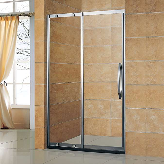 Aluminium Frame Single Sliding Shower Door || Aluminium Glass Door For Bathroom