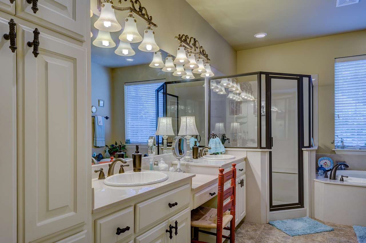 bathroom, interior, design, bathroom interior, home, modern, mirror, sink, architecture, floor, furniture, shower, tile, decor, indoor, faucet, clean, tub, light, bathtub, stylish, style, bathroom, ba