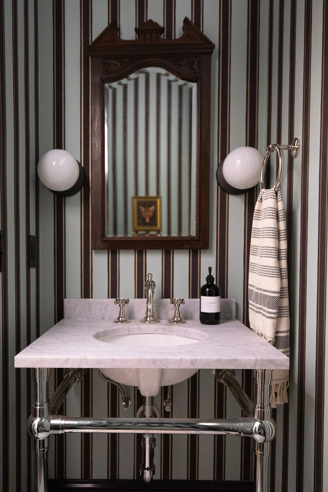 Before and After: Revealing Our Modern Colonial's Powder Bath - Chris Loves Julia