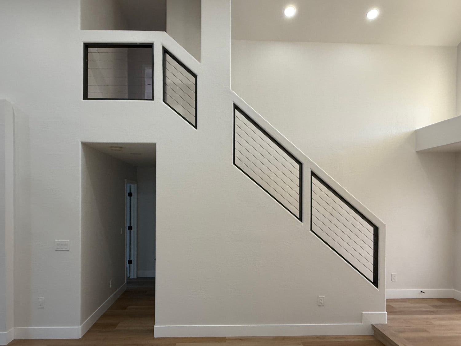 Black Cable Stair Railing for Modern Interior Stairs – Muzata