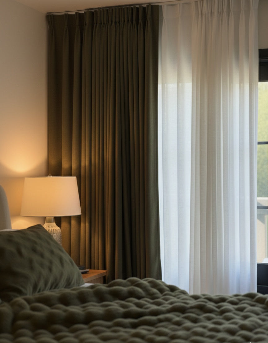 Custom Curtains: Luxury Heavyweight Blackout Drapery for Bedroom