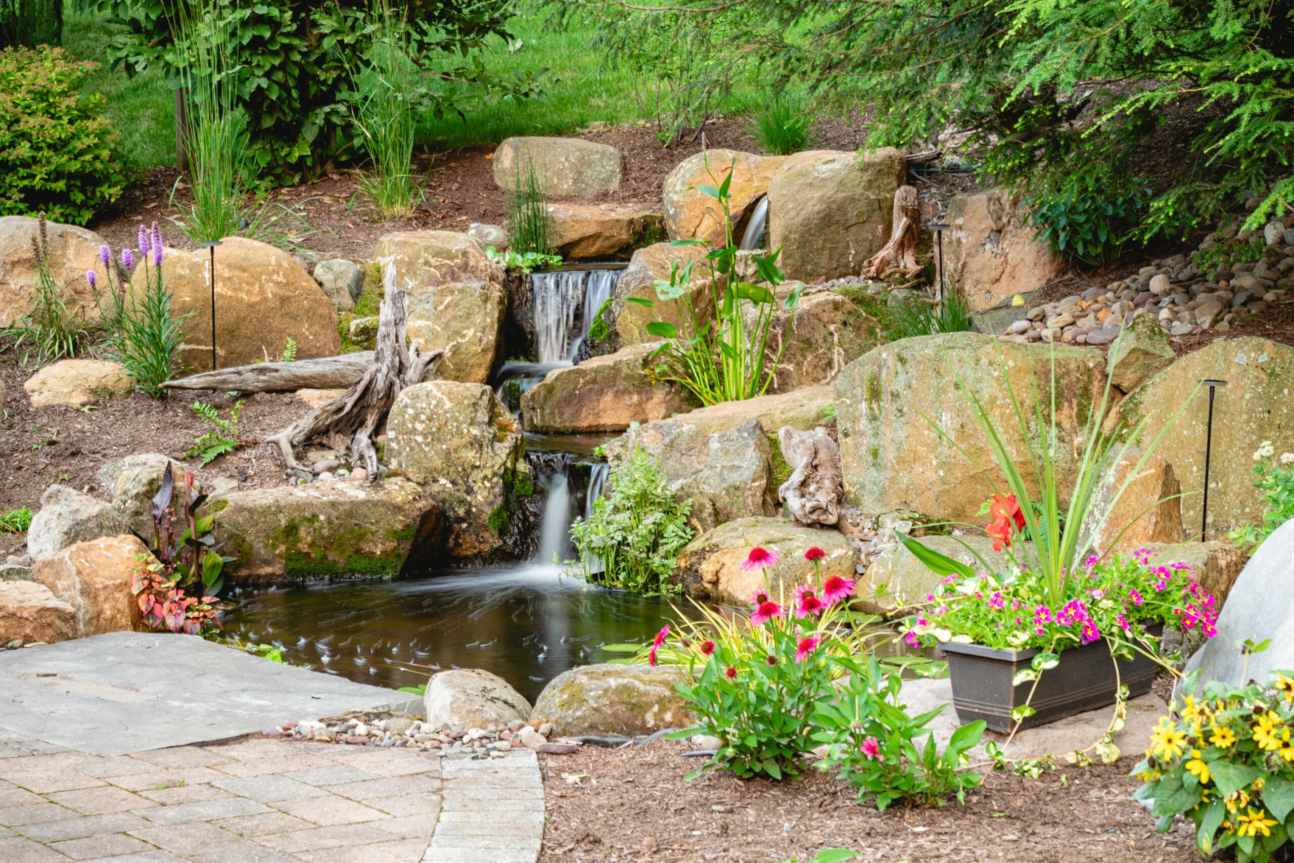 Custom Pond Design & Installation Services | A Plus Landscaping