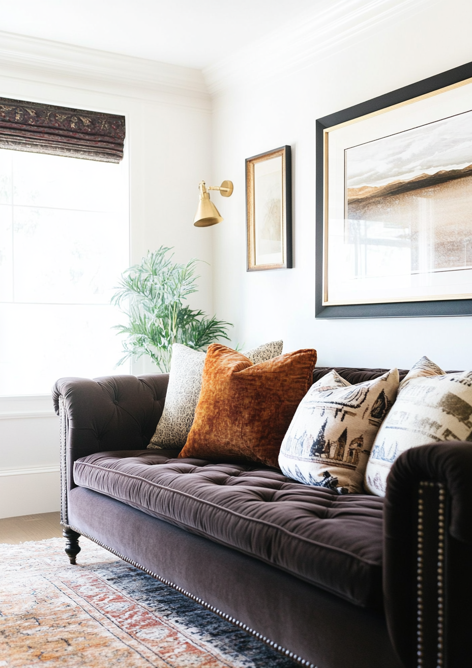 Dark Brown Couch Living Room Ideas - An Architect's Styling Guide