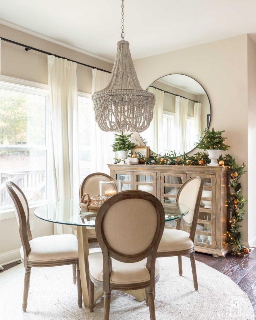 Decorating a Dining Room Sideboard for Christmas - Home with Holliday