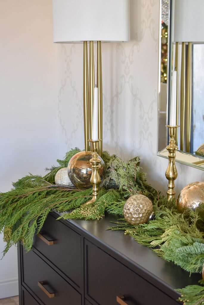 Decorating a Dining Room Sideboard for Christmas - Home with Holliday