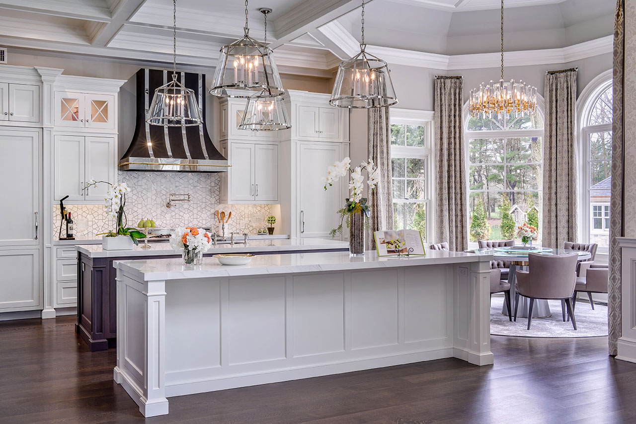 Double Kitchen Island Layout and Open Floor Plan - Large Kitchen Plan