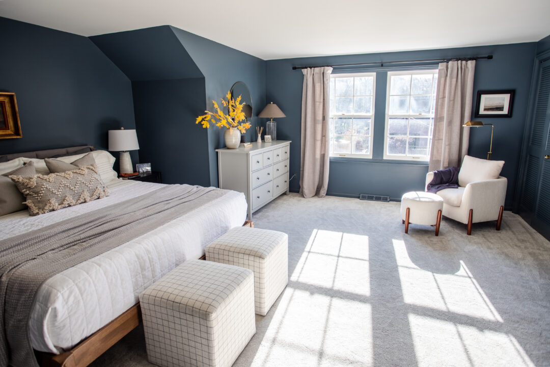 Exciting Dark Blue Bedroom Reveal | ORC - Building Bluebird