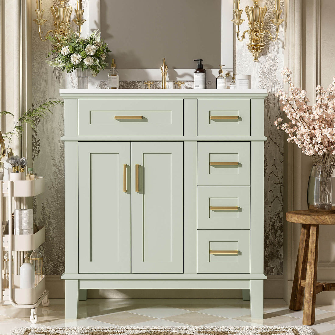 French Country Bathroom Vanity - Giving Tree Home