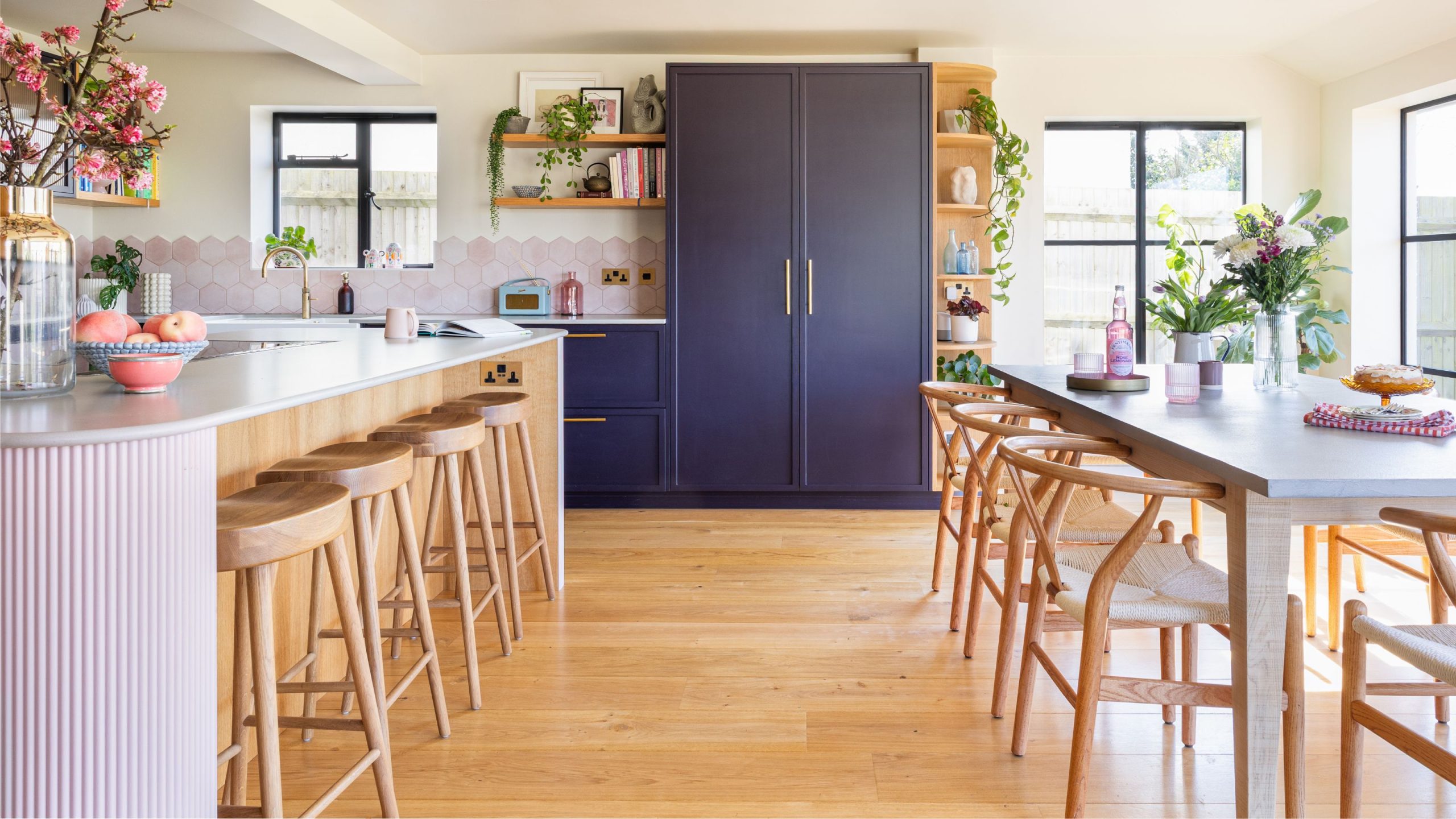 How to make an open plan kitchen feel more defined | Ideal Home