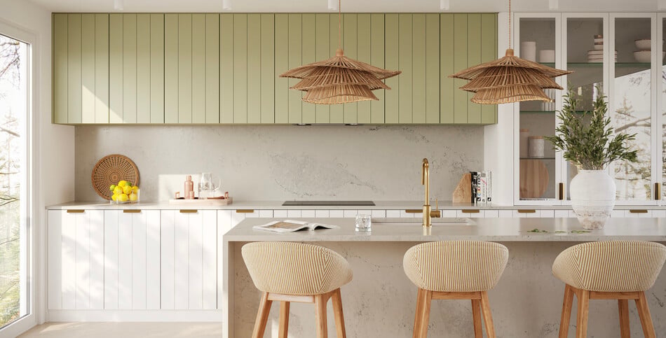 How to style a sage green kitchen