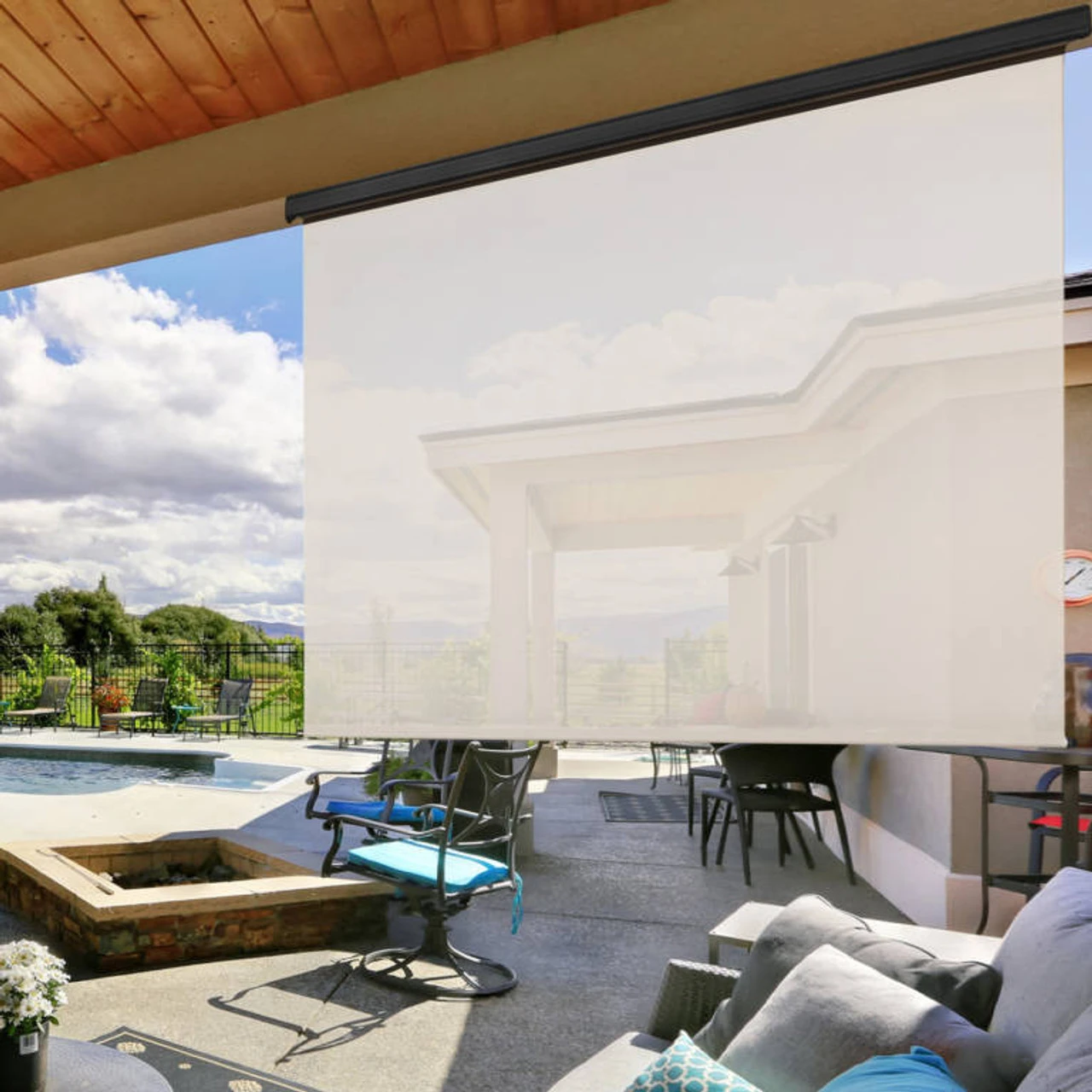 Interior and Exterior Sun Shades - Buy Roll-Up Solar Shades
