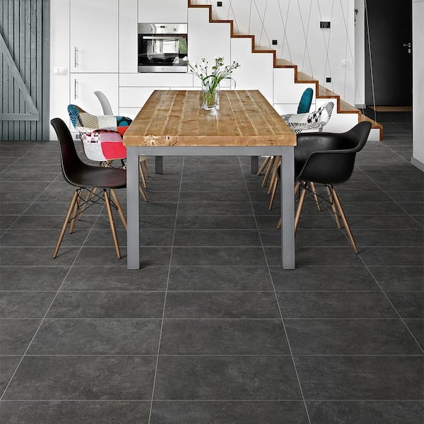 Ivy Hill Tile Malaga Dark Gray 12 in. x 24 in. 9.5mm Matte Porcelain Floor and Wall Tile (8-piece 15.49 sq. ft. / box) EXT3RD101183 - The Home Depot