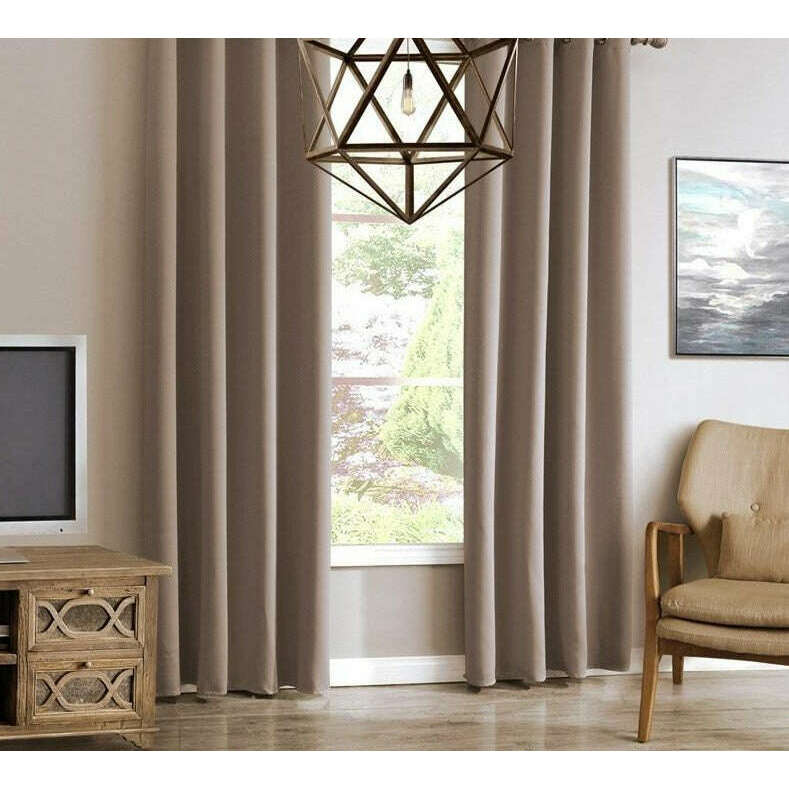 Jason Modern Plain Blackout Curtains - Brown | Discover Curtains – Discover Curtains