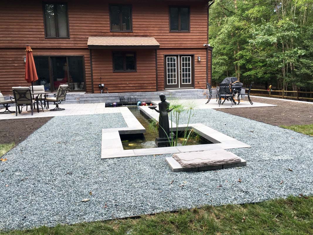 Koi Pond in Ware Creek Manor | Williamsburg Hardscape Pond