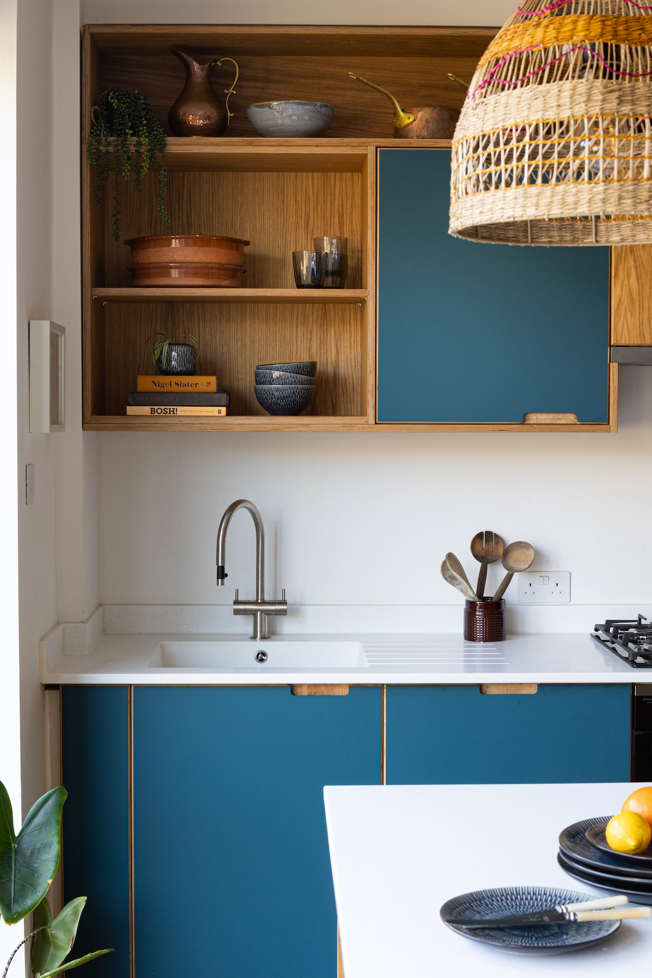 Maseru | Deep Blue Kitchen | Luxury Small Kitchen | Wood Works Brighton