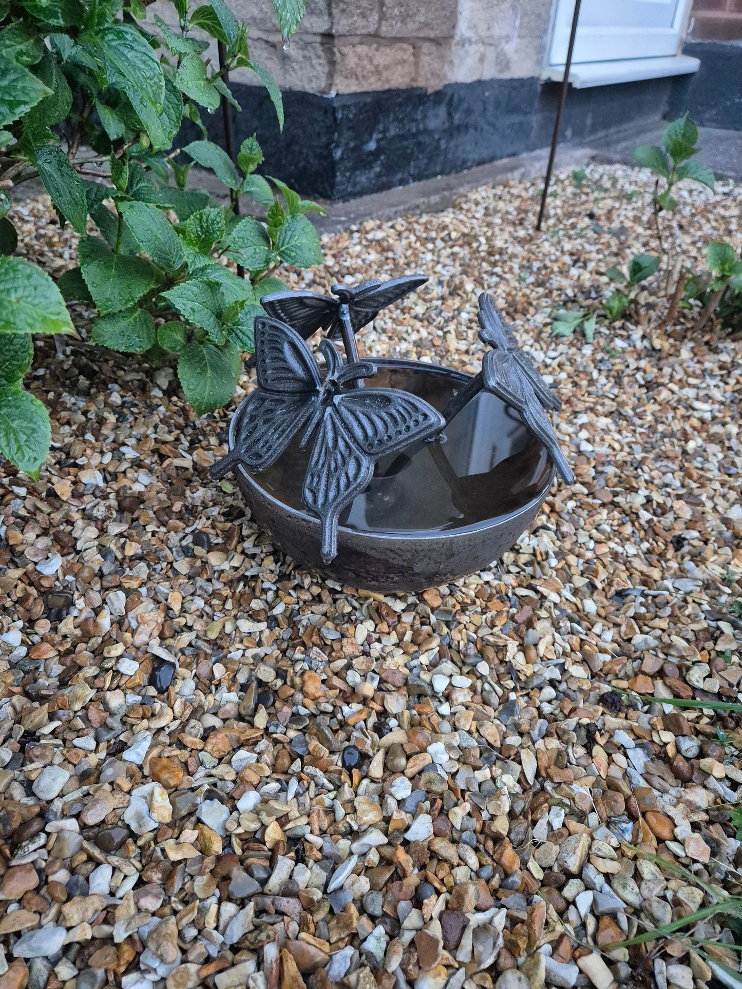 Mini Wildlife Pond With Butterflies | Garden Water Feature Ornament | – The Rusty Garden Shop
