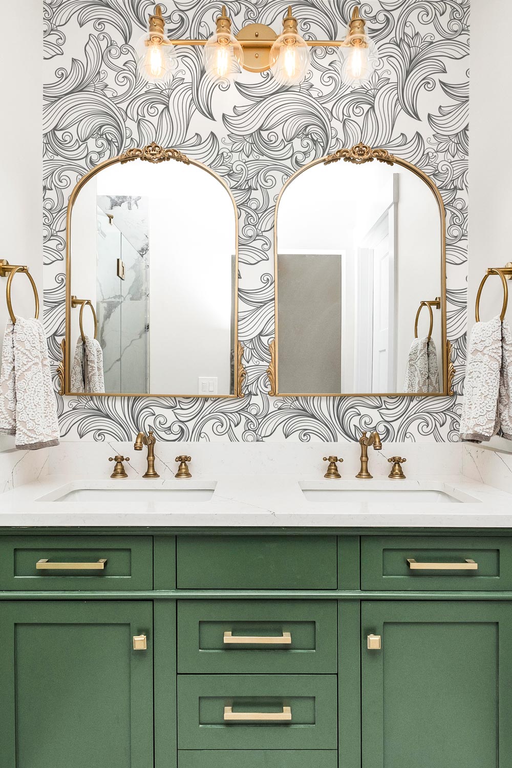 Modern Bathroom Wallpaper Accent Wall Ideas - Think Noir – ThinkNoirWallpaper
