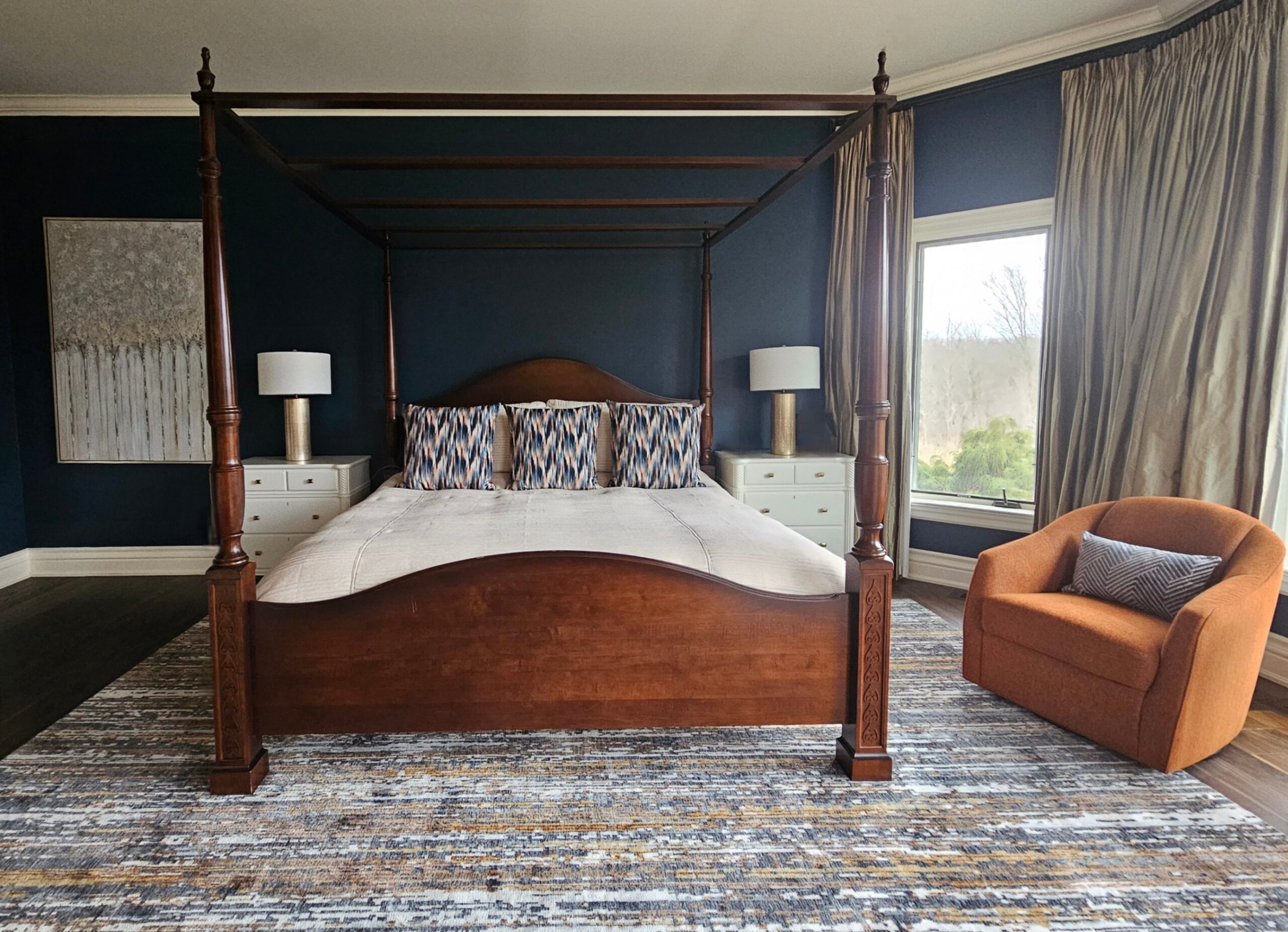Moody Blue Bedroom Reveal - Claire Jefford